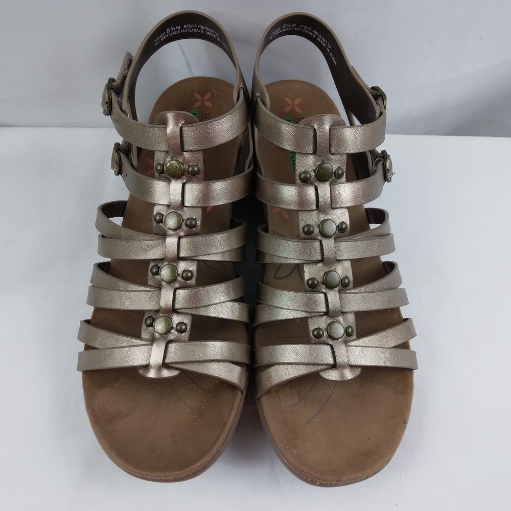 Baretraps Hydee Sandals Gladiator Bronze Adjustable Strappy Wedge Heels 8.5 M - Picture 3 of 11